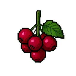 Bush Berry (16-Bit) - 256x256 pixel art sprite