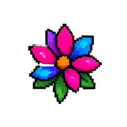 Bush Flower (16-Bit) - 256x256 pixel art sprite