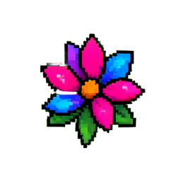 Strauchblume (16-Bit) — 256×256 Pixel-Art-Sprite