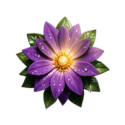 Flor de arbusto (HD-2D) — sprite pixel art 256×256