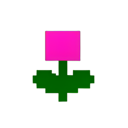 Bush Flower (Low-Res) - 256x256 pixel art sprite