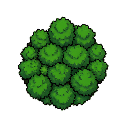 Bush Green (16-Bit) - 256x256 pixel art sprite