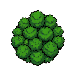 Verde de arbusto (16-Bit) — sprite pixel art 256×256