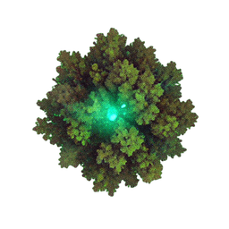 Bush Green (Atmospheric) - 256x256 pixel art sprite