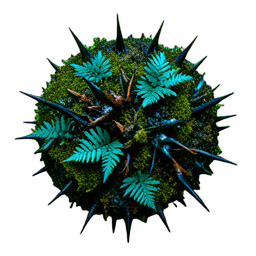 Strauchgrün (Cinematic) — 256×256 Pixel-Art-Sprite