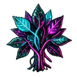 灌木绿色 (赛博朋克) — 256×256 像素游戏素材
