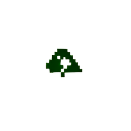 Bush Green (Low-Res) - 256x256 pixel art sprite