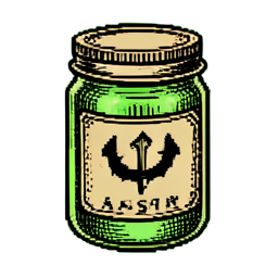 Pot de boutons assortis — sprite pixel art 256×256