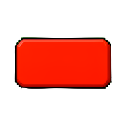 Botón principal rojo — sprite pixel art 256×256