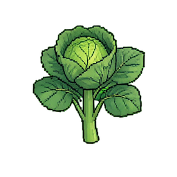 Cabbage Head Row — 256×256 pixel art sprite