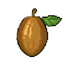 Cacao Pod — 256×256 pixel art sprite