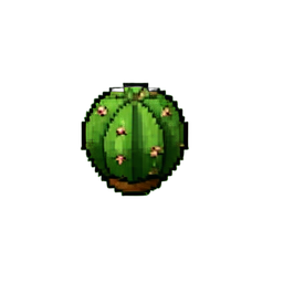 Cactus Round (16-Bit) - 256x256 pixel art sprite