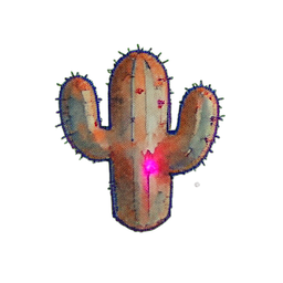 Cactus Round (Atmospheric) — 256×256 pixel art sprite