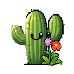 Kaktusstern — 256×256 Pixel-Art-Sprite