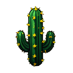 Cactus Tall (16-Bit) - 256x256 pixel art sprite