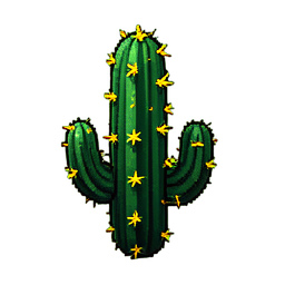 Cactus Tall (16-Bit) — 256×256 像素游戏素材