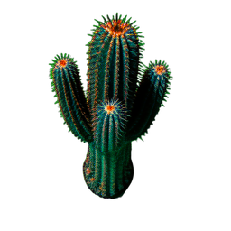 Cactus Tall (Cinematic) - 256x256 pixel art sprite