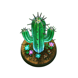 Cactus Tall (HD-2D) — 256×256 像素游戏素材