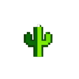 Cactus Tall (Low-Res) - 256x256 pixel art sprite