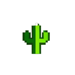 Cacto Alto (Baixa Resolução) — sprite pixel art 256×256