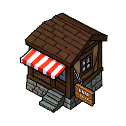 Café (16-Bit) — 256×256 Pixel-Art-Sprite