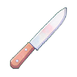 Cuchillo de pastel (Corte) — sprite pixel art 256×256