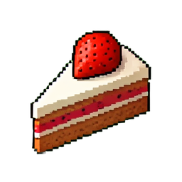 Cake Slice (16-Bit) - 256x256 pixel art sprite