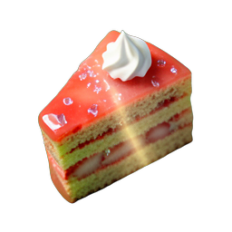 Cake Slice (HD-2D) - 256x256 pixel art sprite