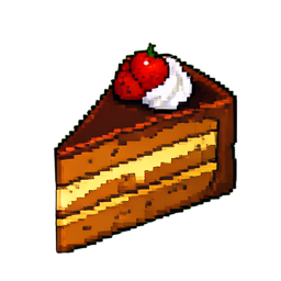 Cake Slice - 256x256 pixel art sprite