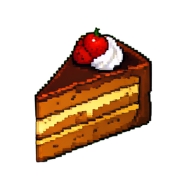 ケーキのスライス — 256×256 ピクセルアートスプライト