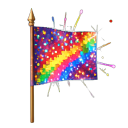 Drapeau de gâteau (Décoration) — sprite pixel art 256×256
