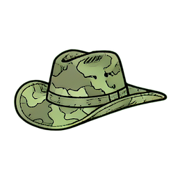 Tarnhosenhut — 256×256 Pixel-Art-Sprite