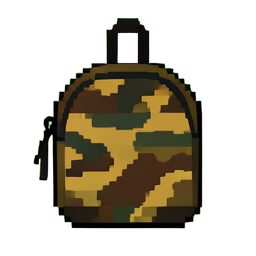 Tarn-Bauchtasche — 256×256 Pixel-Art-Sprite