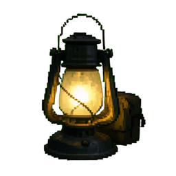Lampe de camp — sprite pixel art 256×256