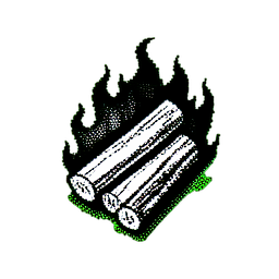 Campfire (1-Bit) - 256x256 pixel art sprite