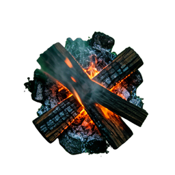 Campfire (Cinematic) - 256x256 pixel art sprite