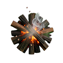 Campfire (HD-2D) - 256x256 pixel art sprite