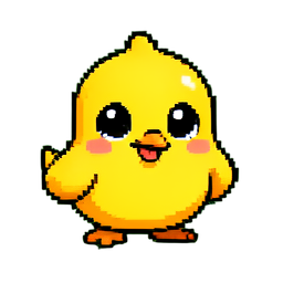 Pájaro canario cantor amarillo (Cinemático) — sprite pixel art 256×256