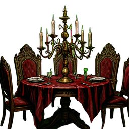 Kerzenständer zwölf Äste — 256×256 Pixel-Art-Sprite