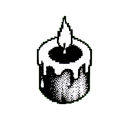 Candle (1-Bit) - 256x256 pixel art sprite