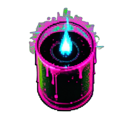 Candle (Cyberpunk) — 256×256 pixel art sprite