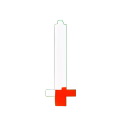 Candy Cane Sword (Low-Res) - 256x256 pixel art sprite