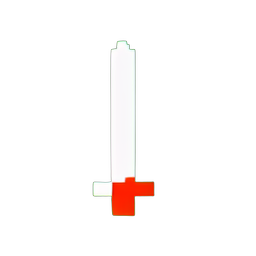 Zuckerstangenschwert (Niedrigauflösung) — 256×256 Pixel-Art-Sprite