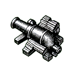 Canhão (1-Bit) — sprite pixel art 256×256