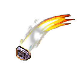 Cannon Ball Arc — 256×256 pixel art sprite