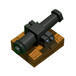 Cannon (Voxel) - 256x256 pixel art sprite