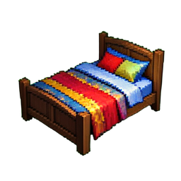 Canopy Bed - 256x256 pixel art sprite