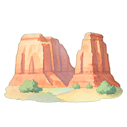 Canyon Red Rock — 256×256 pixel art sprite