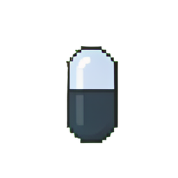 Pílula Cápsula — sprite pixel art 256×256