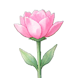 玫瑰粉色 — 256×256 像素游戏素材